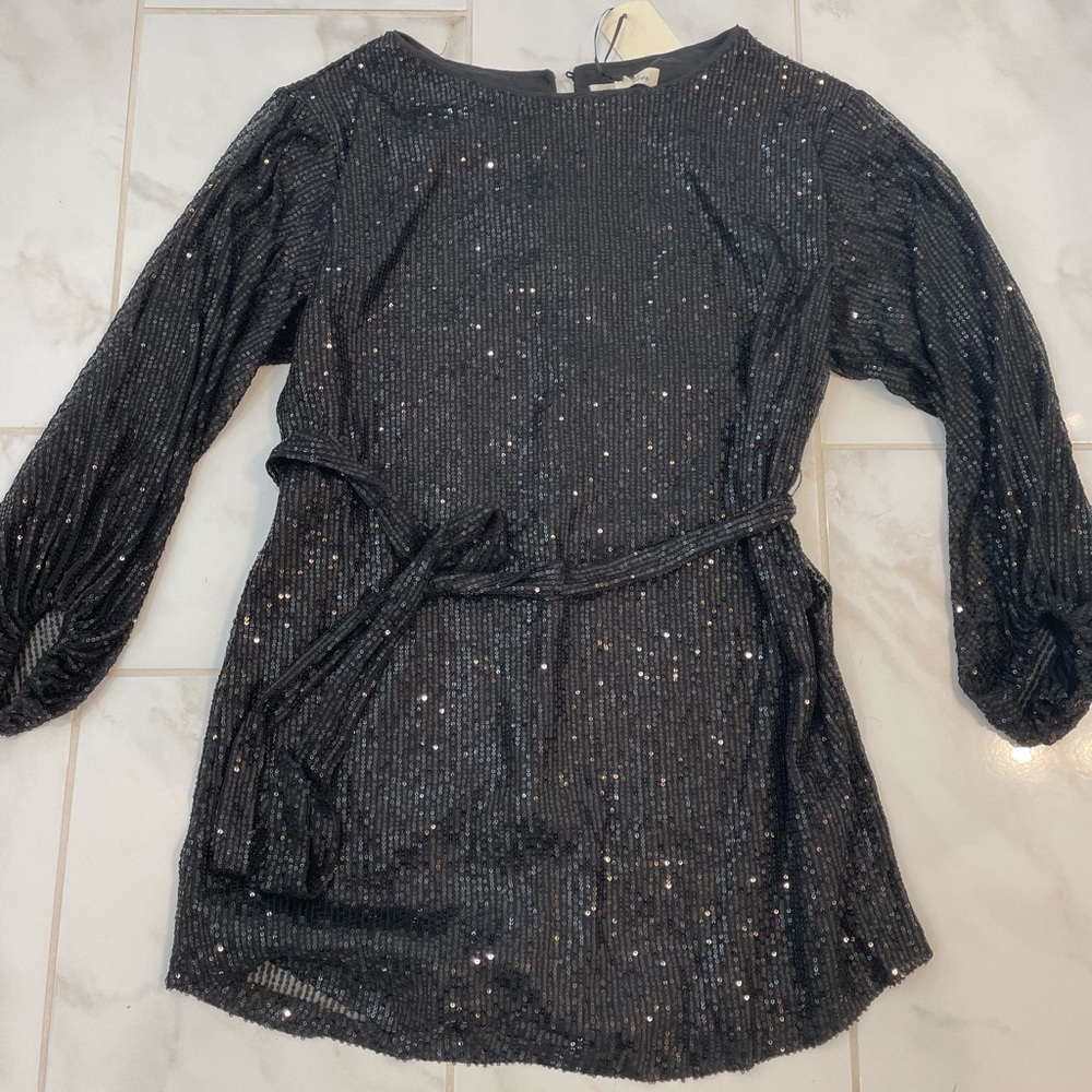 Black sequence dress